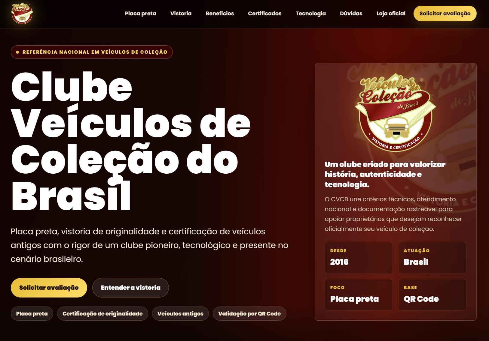 Preview do projeto Veículos de Coleção do Brasil